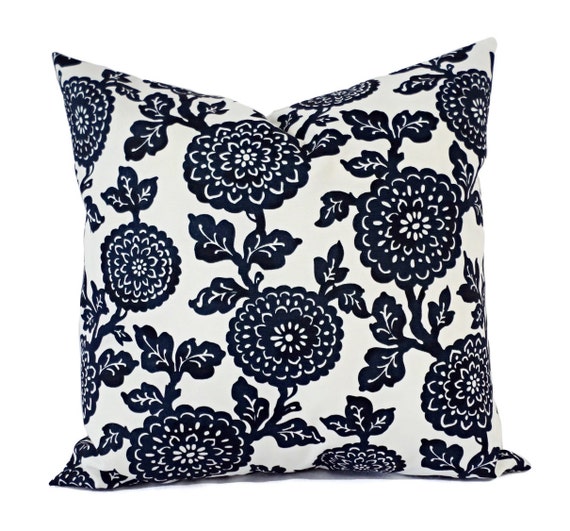Two OUTDOOR Pillows Navy White Pillow Patio & Garden | Throw pillows, Pillows