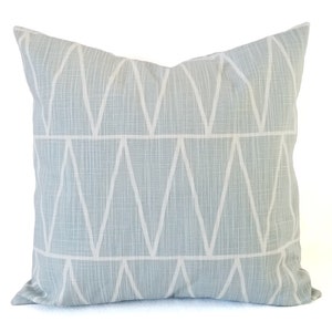 Two Decorative Pillows - Soft Blue Pillow Cover - Geometric Pillow Cover - Modern Pillow Sham - Accent Pillow - Light Blue Throw Pillow