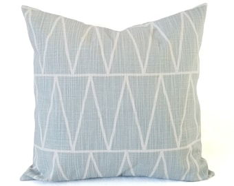 Two Decorative Pillows - Soft Blue Pillow Cover - Geometric Pillow Cover - Modern Pillow Sham - Accent Pillow - Light Blue Throw Pillow