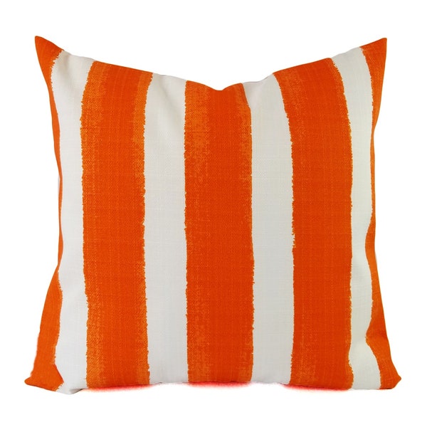 Orange Stripe Pillow Etsy