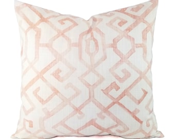 Two Blush Pink Pillow Covers - Decorative Pillow Covers - Modern Pillow Cover - Custom Pillow Sham - Geometric Pillow - Nursery Pillow Baby