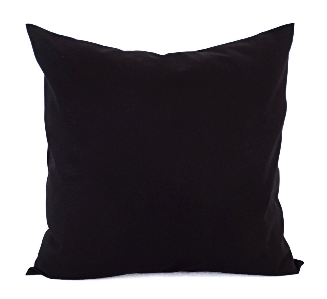 Solid Black Decorative Pillow Cover Black Pillow Cover Etsy