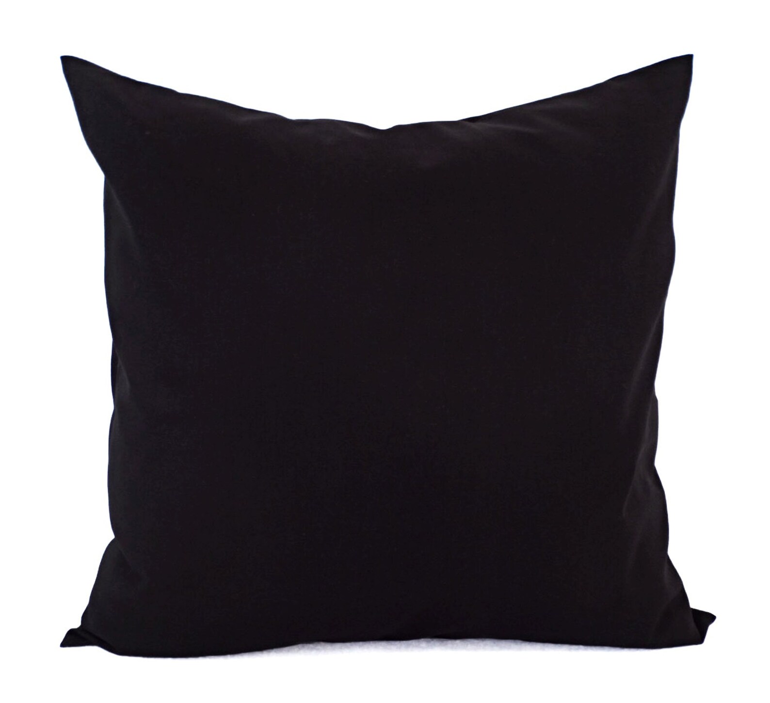 Solid Black Decorative Pillow Cover Black Pillow Cover Etsy