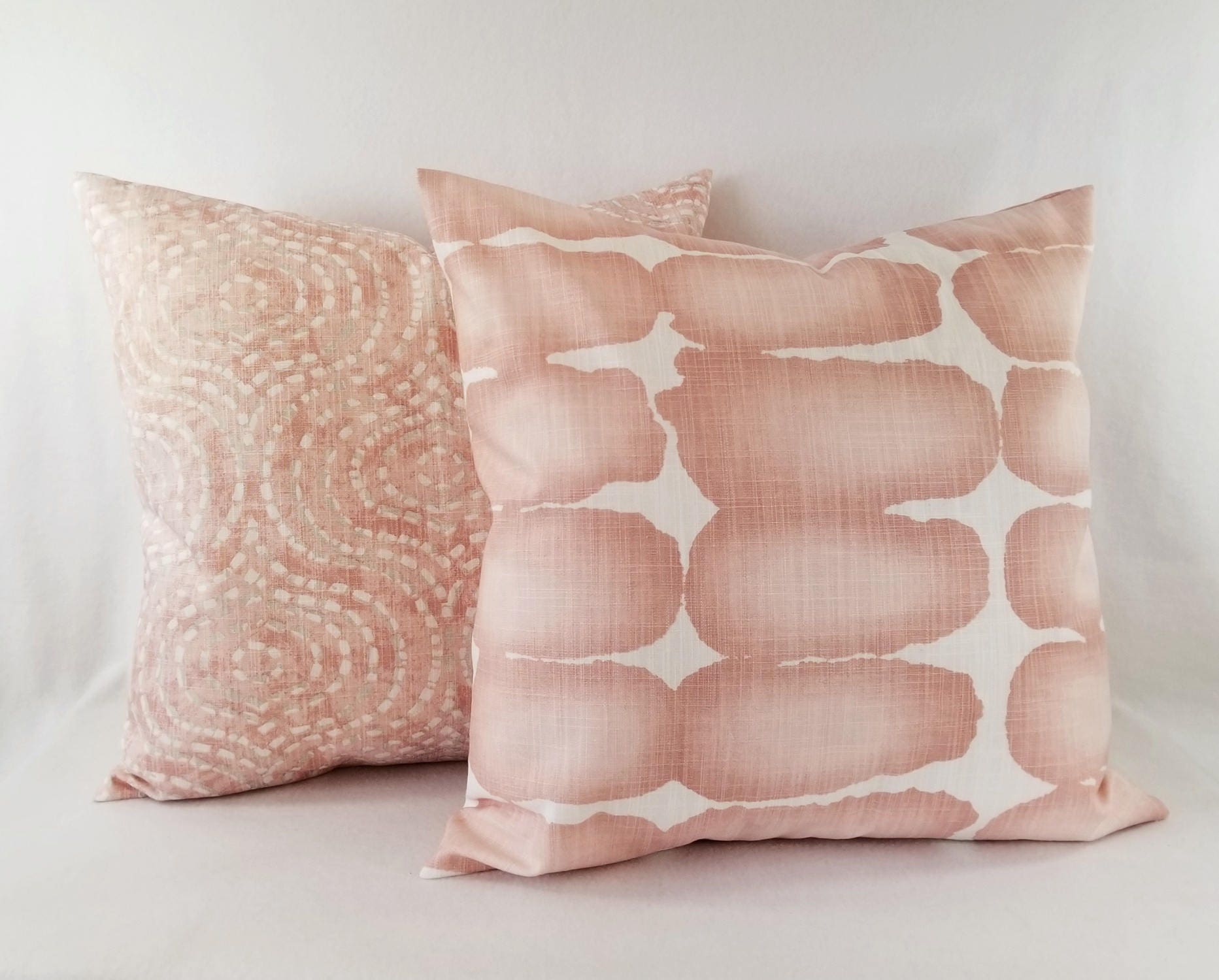 Set Of 2 Rose Decorative Accent Kids' Throw Pillows Blush Pink