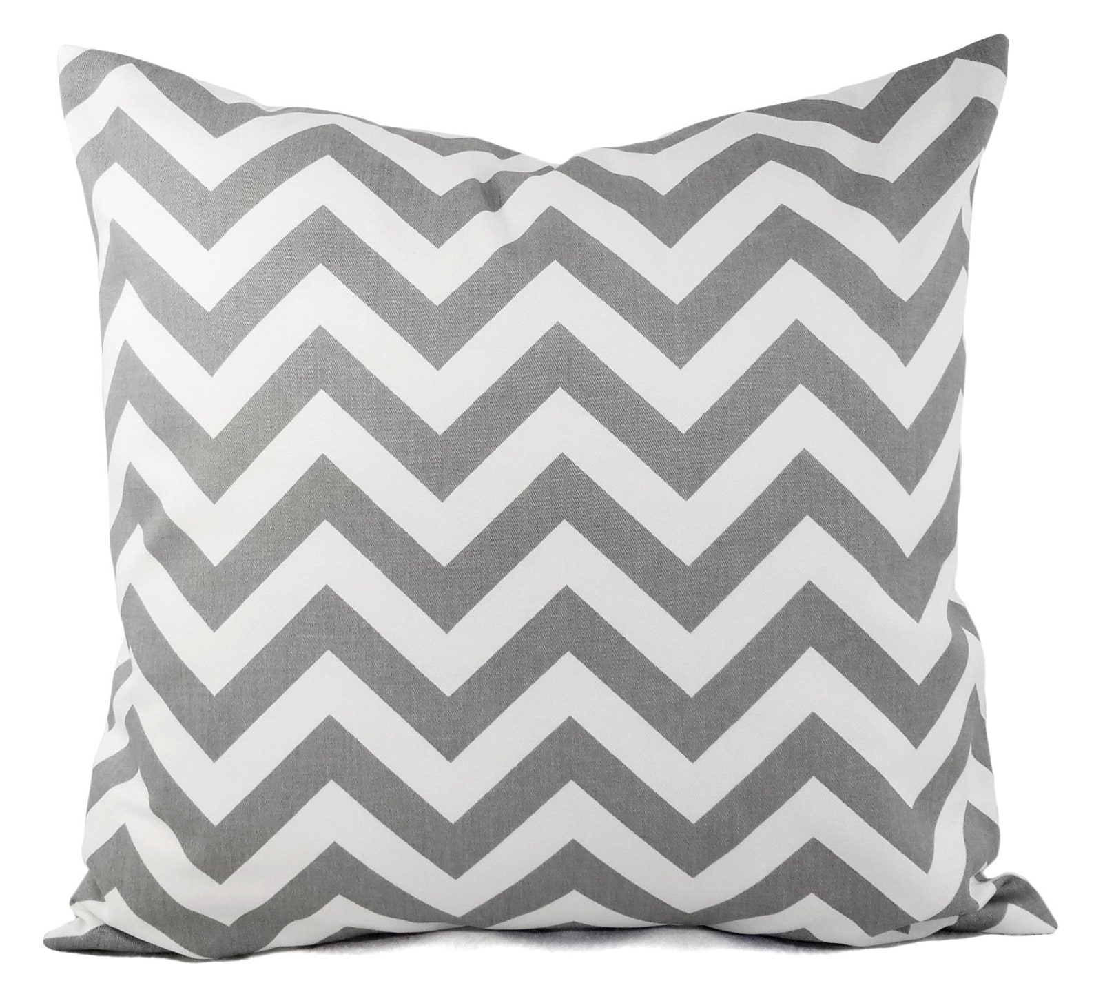 Two Grey Chevron Pillow Covers Grey and White Throw Pillows Etsy