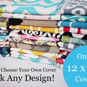 12 x 16 Lumbar Pillow Cover, One Pillow Cover, Choose Your Own Design, Mix and Match Pillow, Neck Pillow, Designer Throw Pillow Cover Set image 5