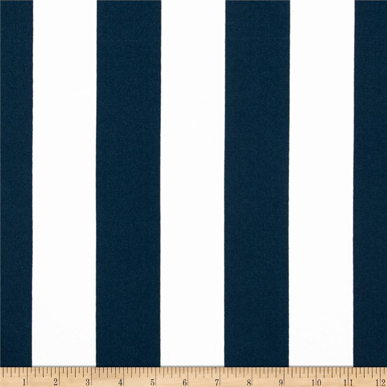 Two OUTDOOR Pillows Navy White Pillow Cover Navy Throw Pillow Cover Navy Deck Pillow Blue Striped Pillow Patio Chair Pillow image 2