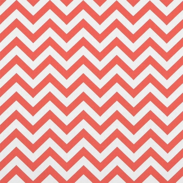 FABRIC by the YARD - Clearance Fabric - Premier Prints Coral Zigzag - Home Decor Fabric - Fabric Yardage Sale Closeout Bargain Fabric