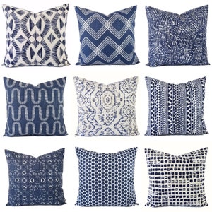 modern blue pillows