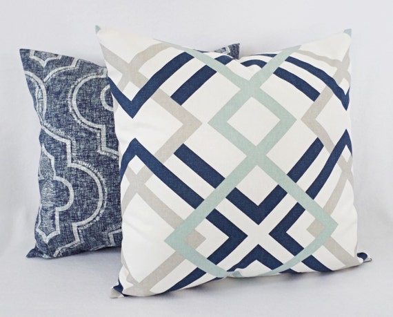 Navy blue pillow clearance sham