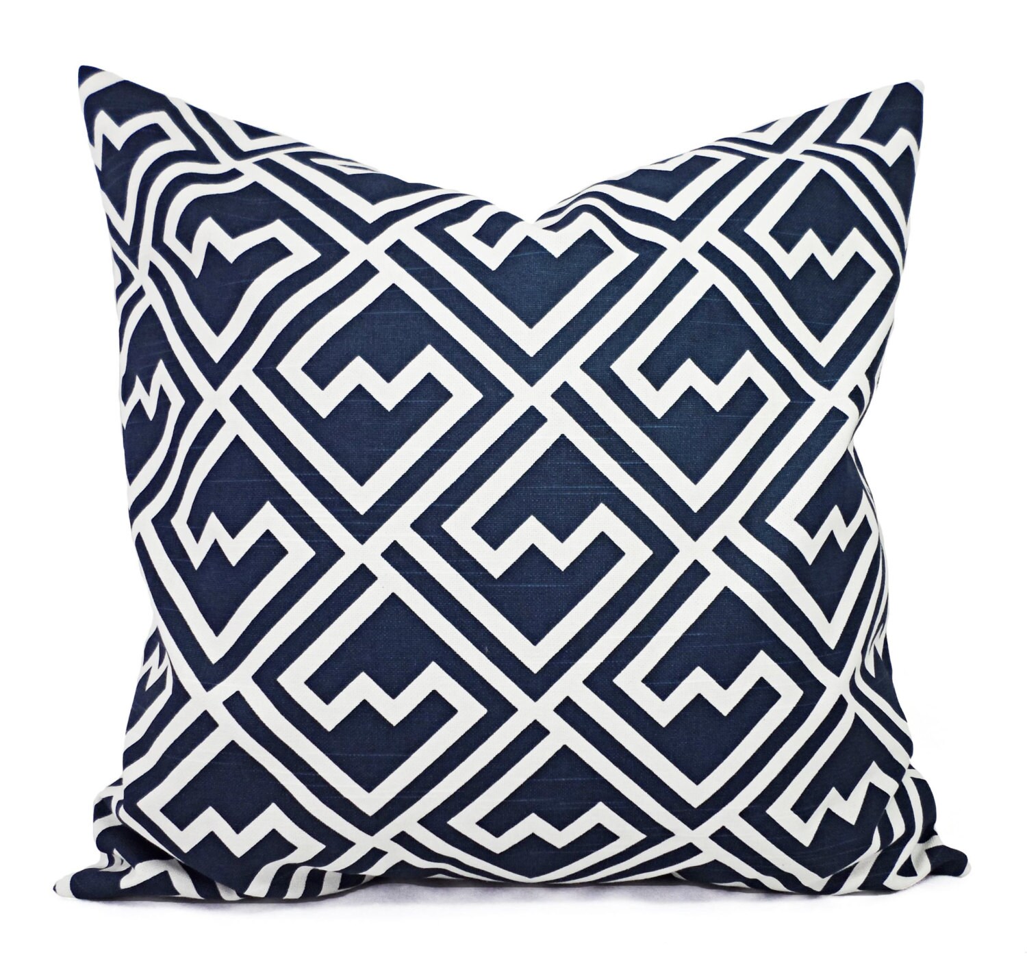 Navy Blue Pillow Shams Two Navy and White Throw Pillow Etsy