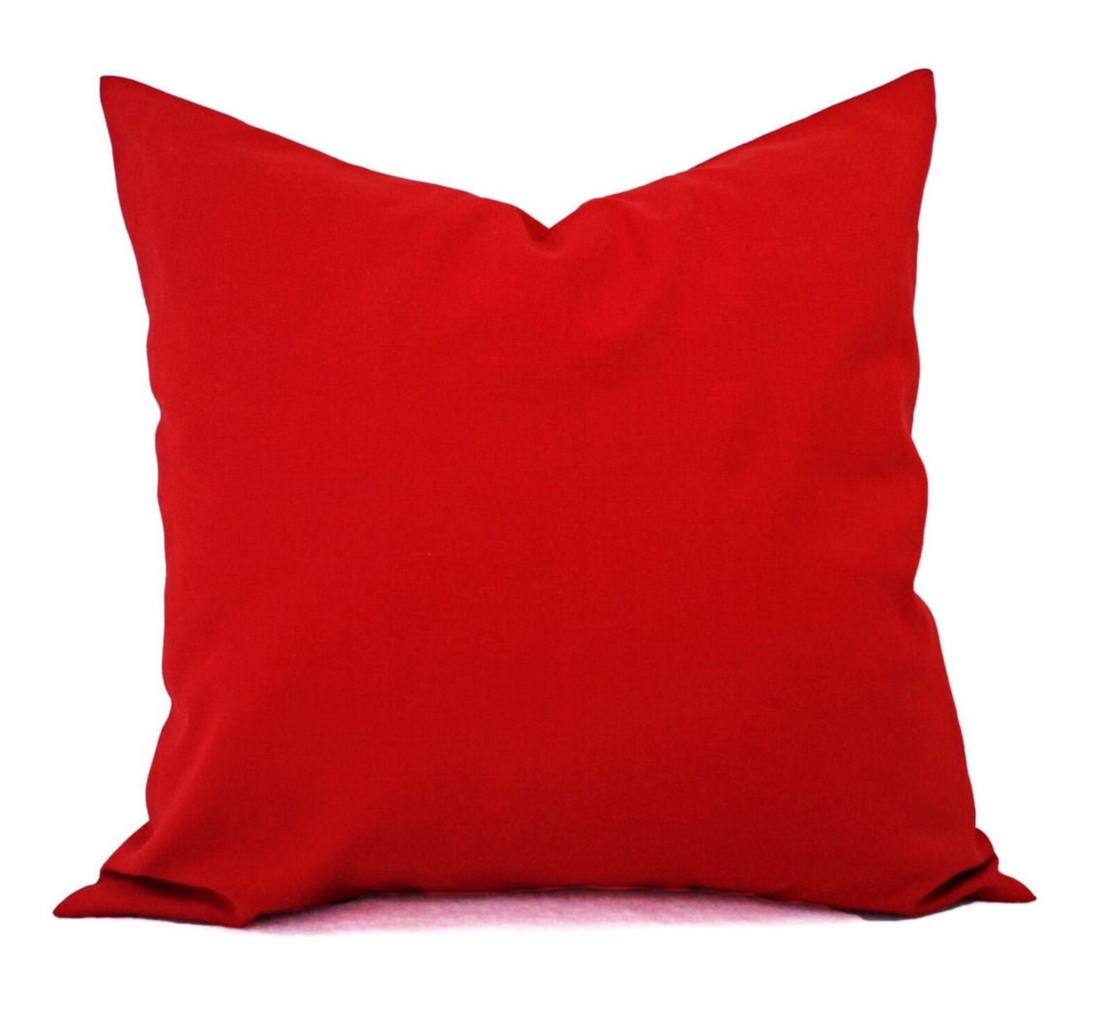 One Red Pillow Sham Red Decorative Pillow Red Pillow Cover Etsy