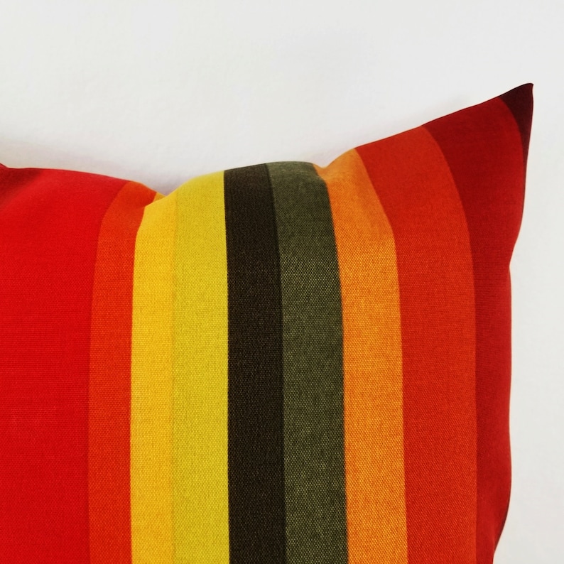 Two OUTDOOR Pillow Covers Orange Red Pillow Cover Orange Etsy