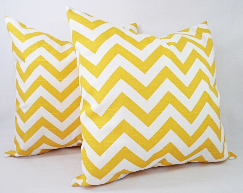 One Yellow Pillow Cover Decorative Pillows Yellow and Etsy
