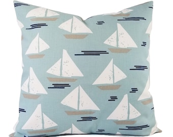 Two Blue Pillows - Nautical Pillow Covers - Two Soft Blue Throw Pillow Covers - Nautical Pillow - Blue Accent Pillow - Blue Pillow Sham