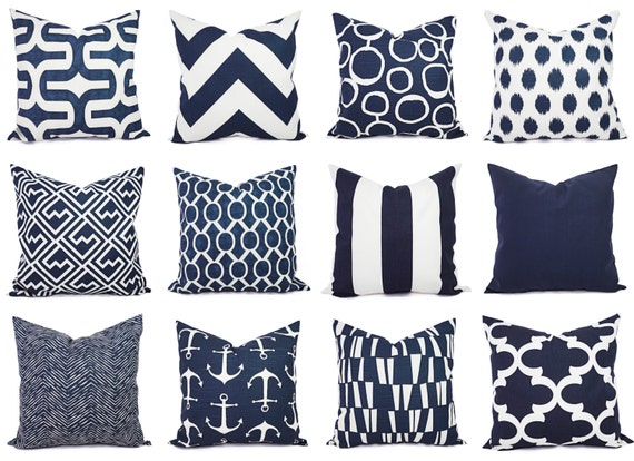 Navy Pillow Covers One Navy And White Throw Pillow Cover Etsy Classy Navy And White Decorative Pillows Navy Pillow Covers One Navy And White Throw Pillow Cover Etsy Classy Navy And White Decorative Pillows