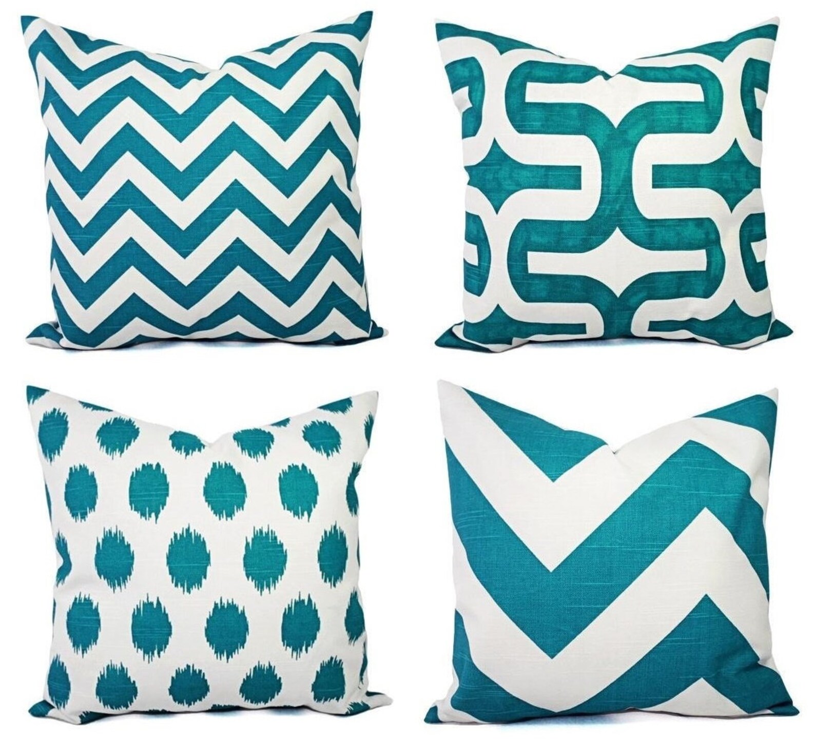 Teal Couch Pillow Covers Turquoise Pillow Covers Turquoise Etsy