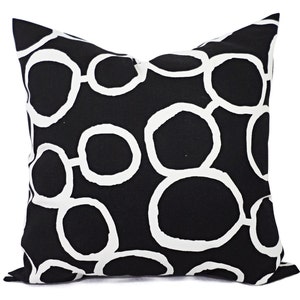 Two Black White Couch Pillow Covers, Two Black and White Throw Pillows, Black Sofa Pillow Cover, Black Accent Pillow, Black Pillow Cover