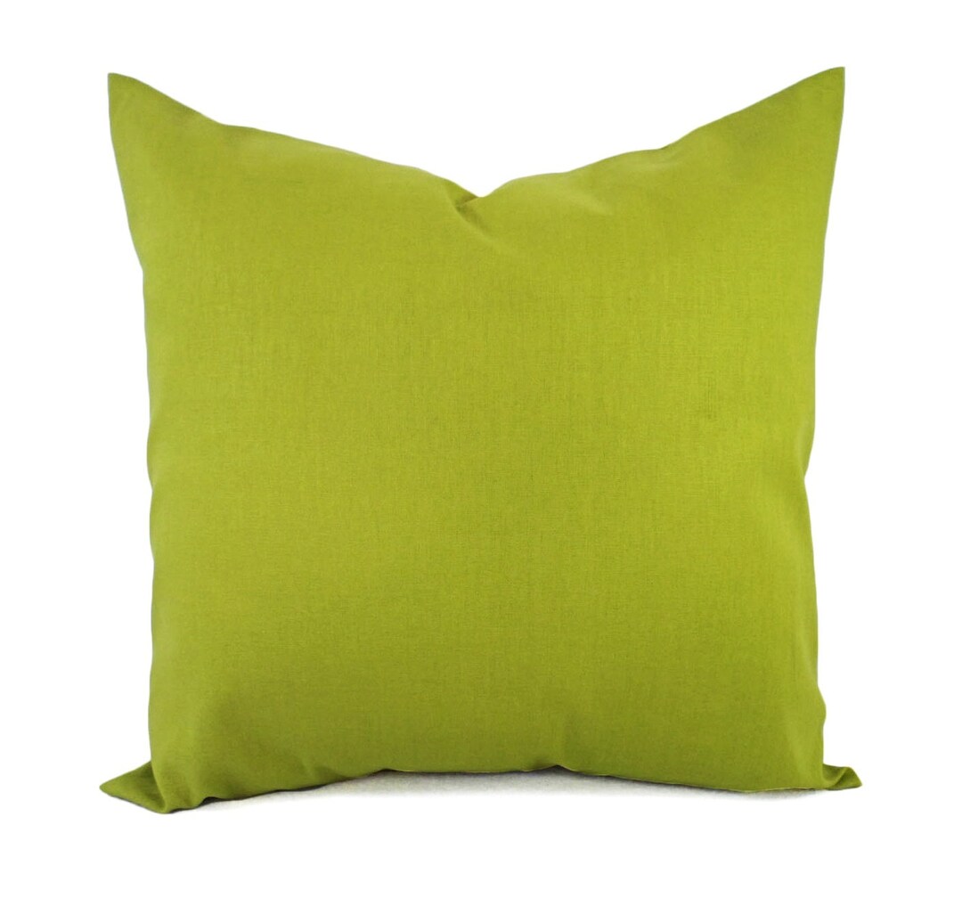 Solid Green Decorative Pillow Cover Lime Green Pillow Cover Linen