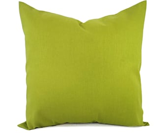 Solid Green Decorative Pillow Cover - Lime Green Pillow Cover - Linen Pillow Cover - Solid Green Pillow - Custom Pillow - Green Throw Pillow