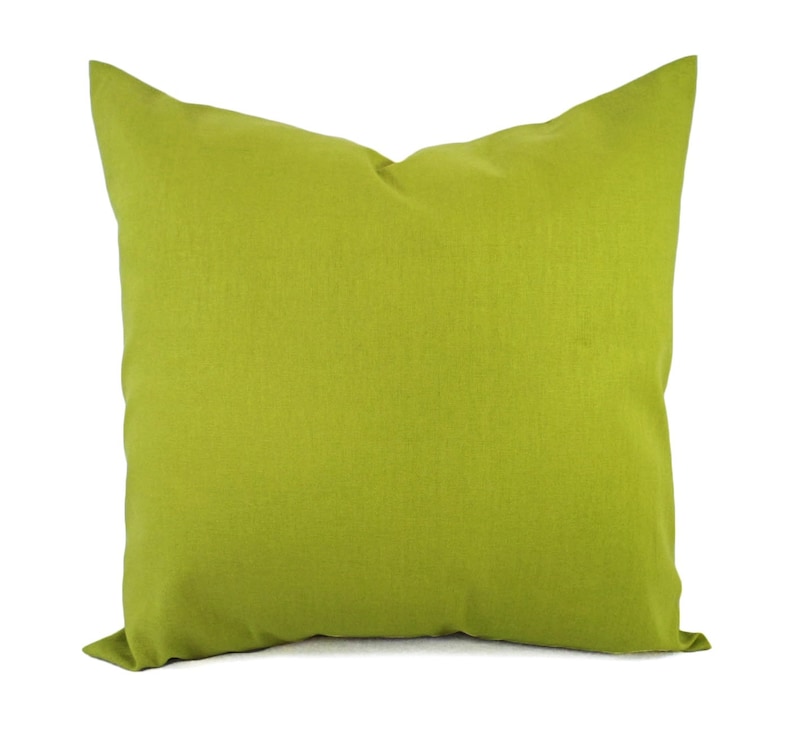 Solid Green Decorative Pillow Cover Lime Green Pillow Cover Etsy