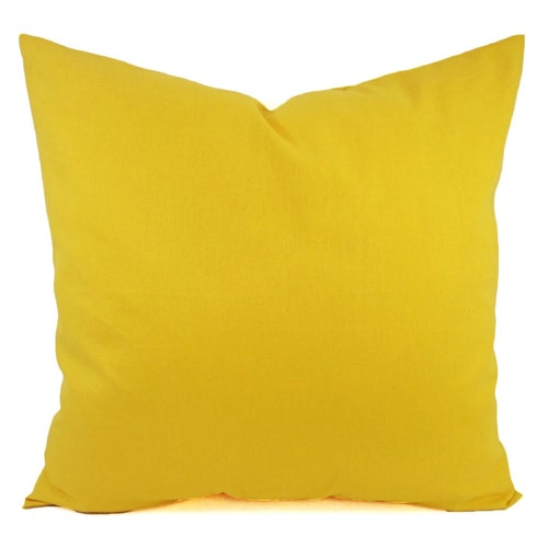 Solid Yellow Pillow Cover Deep Yellow Pillow Sham Linen Etsy