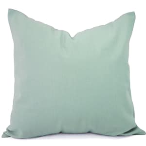 Two Solid Spa Blue Throw Pillow Covers - Blue Couch Pillow Covers - Pillow - Soft Blue Pillow - Decorative Pillow - Solid Blue Pillow