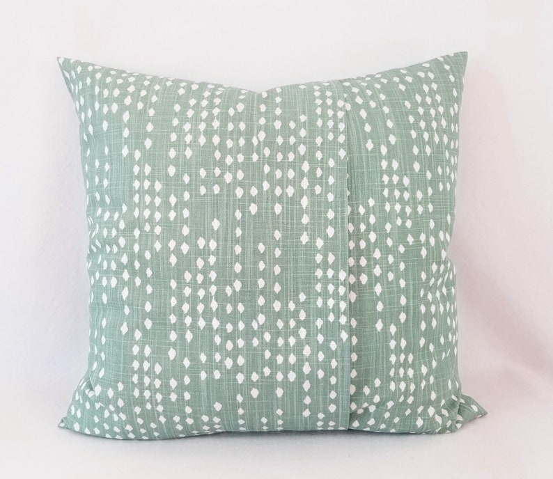 Two Soft Blue Green Decorative Pillow Covers Cream and Green Etsy
