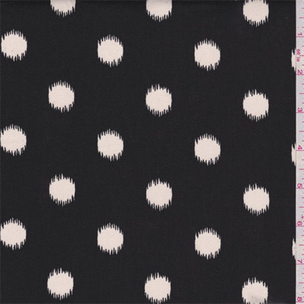 FABRIC by the YARD - Clearance Fabric - Premier Prints Ikat Dots Onyx - Home Decor Fabric - Fabric Yardage Sale Closeout Bargain Fabric