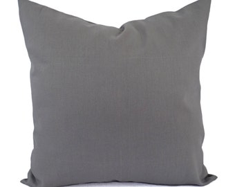 Medium Grey Decorative Pillow Cover - Grey Pillow Cover - Linen Pillow Cover - Solid Gray Pillow - Custom Pillows - 16 x 16 Pillows 18 x 18