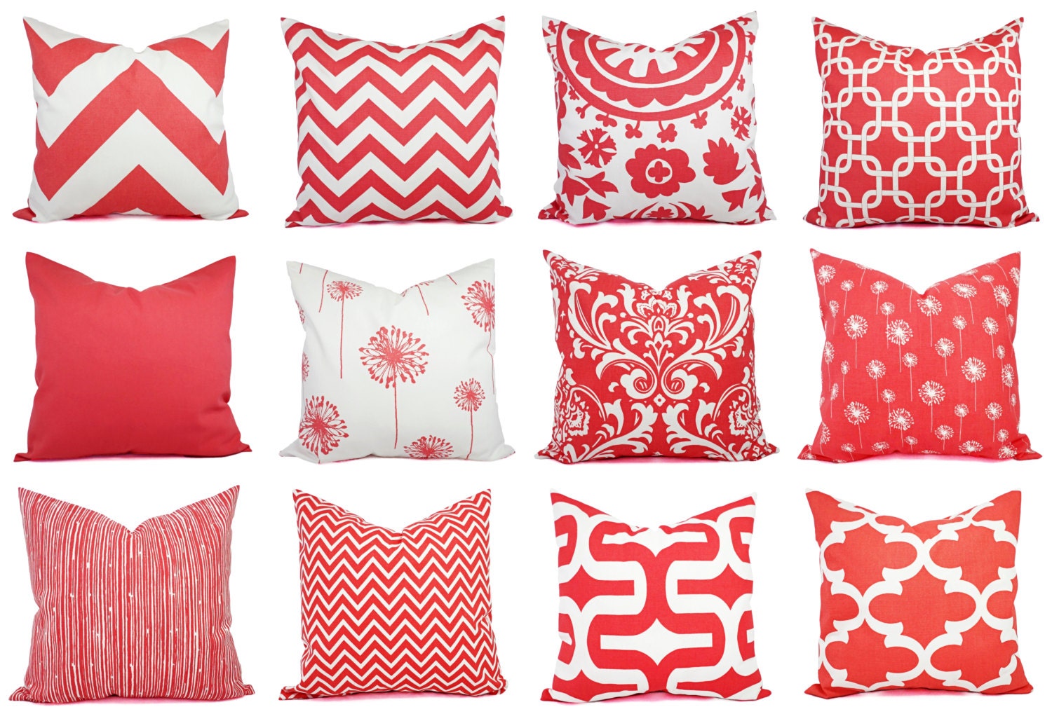 Coral Throw Pillow Coral Pillow Decorative Pillow Covers Etsy