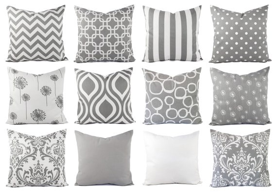 21 Stylish Throw Pillow Ideas for Grey Couches  Stylish throw pillows,  White throw pillows, Pillows