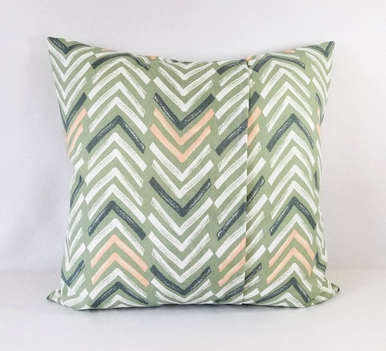 CLEARANCE One Green Pillow Cover Green Throw Pillow 20 x 20 Inch 26 x 26 Inch Decorative Pillow Pink Pillow Cover Grey Pillow image 2