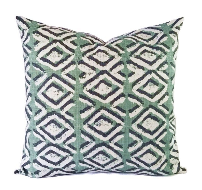 Two Soft Green Decorative Pillow Covers Two Grey and Green Etsy