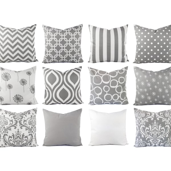 Grey Throw Pillows - Etsy