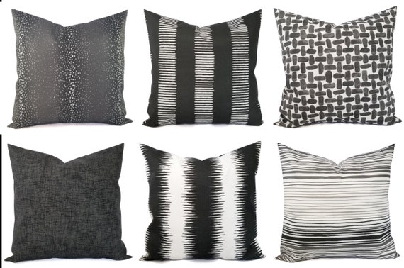 Dark Gray Throw Pillows