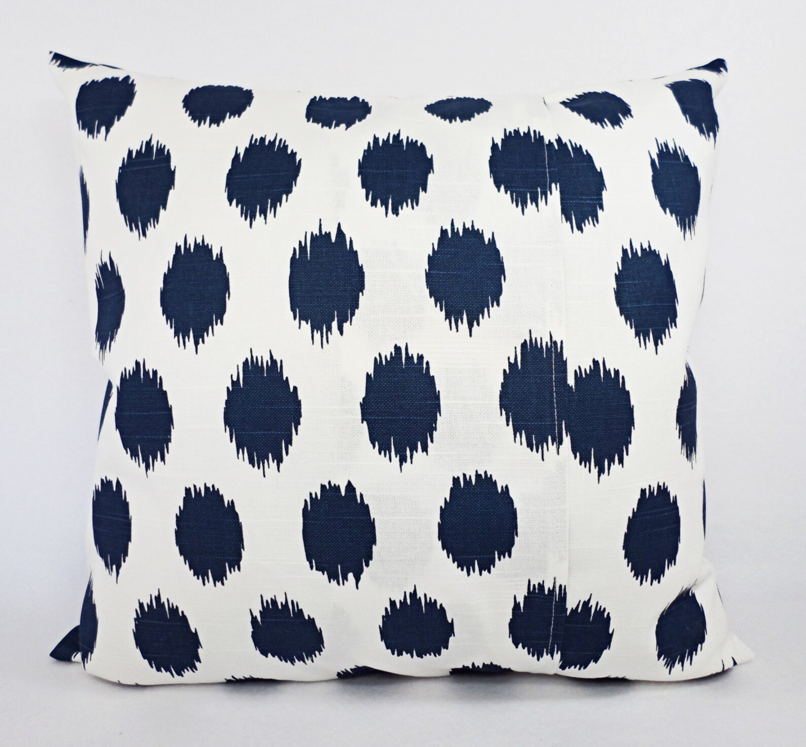 Navy Blue Throw Pillow Covers Two Navy Polka Dot Pillow Etsy