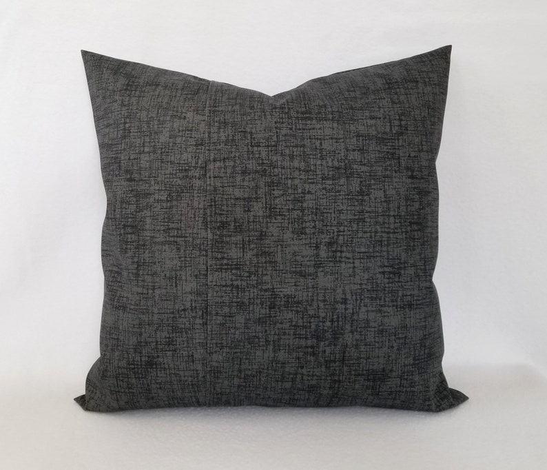 OUTDOOR Dark Grey Pillow Covers Solid Grey Pillows Grey Etsy