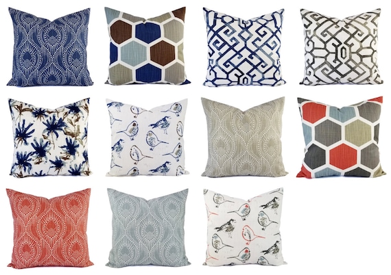 Red and grey pillows sale