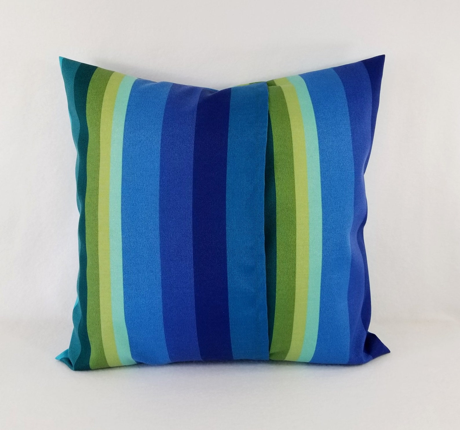 Two OUTDOOR Pillow Covers Blue Green Pillow Cover Blue Etsy