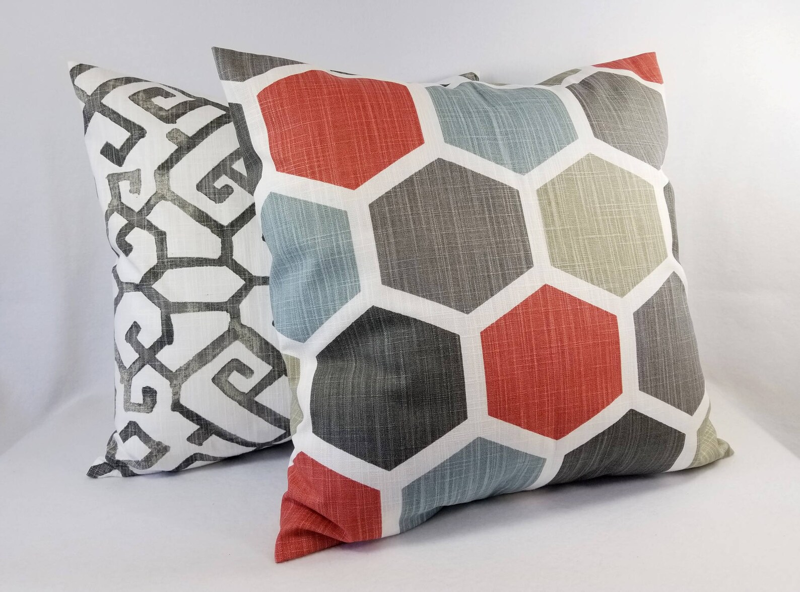 Red Pillow Cover Red Grey Pillow Cover Red Throw Pillow Etsy