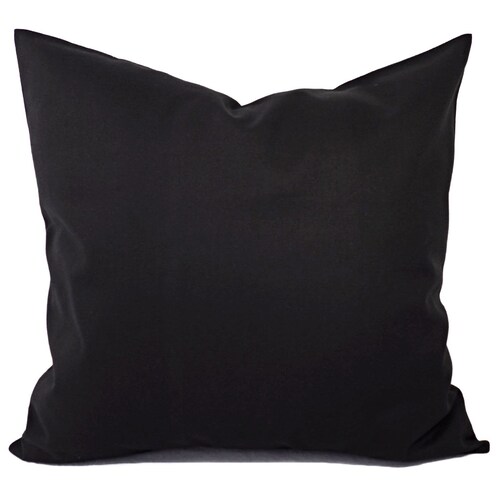 Two Solid Black Pillow Covers Black Couch Pillow Covers Etsy