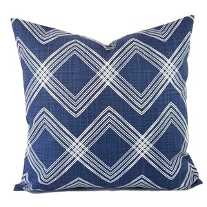 One Blue and White Pillow Cover Blue Pillow Cover Modern Pillow Sham Blue Throw Pillow Blue Custom Pillow Covers Blue Accent Pillow 1. Colton