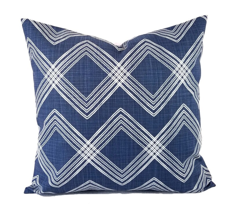 One Blue and White Pillow Cover Blue Pillow Cover Modern Pillow Sham Blue Throw Pillow Blue Custom Pillow Covers Blue Accent Pillow 1. Colton