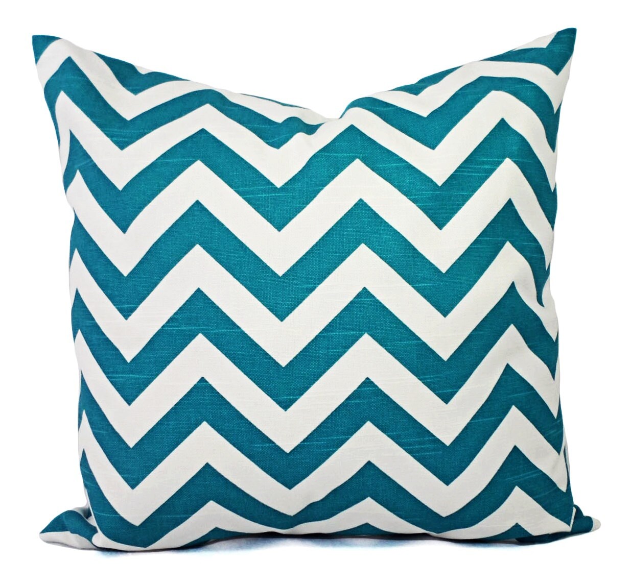 CLEARANCE One Turquoise Pillow Cover Turquoise Chevron Etsy