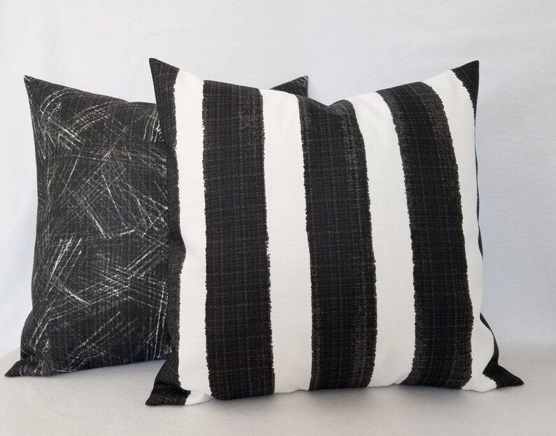 OUTDOOR Dark Grey Pillow Covers Grey Pillows Grey Pillow Etsy