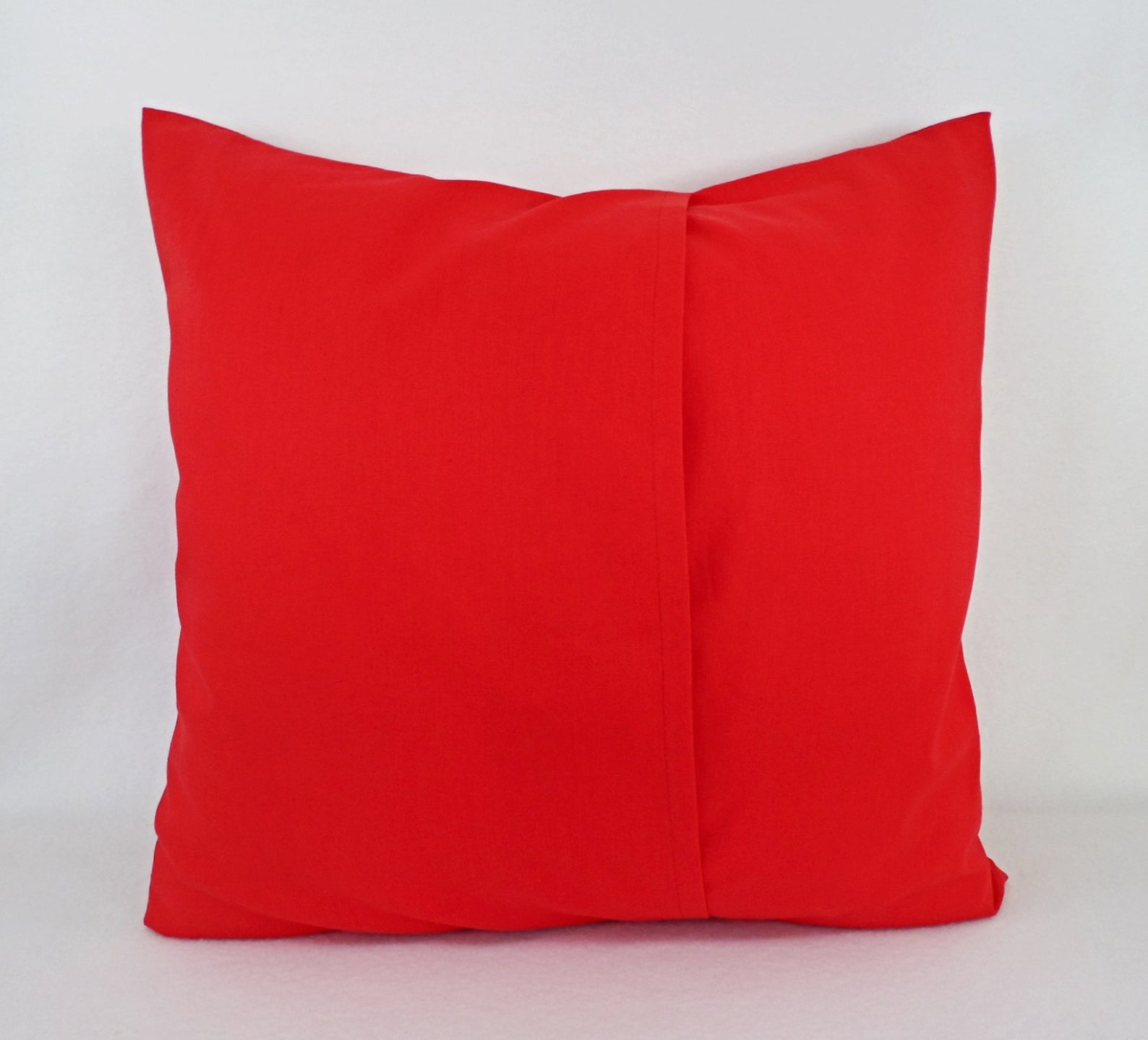 Solid Red Pillow Cover Red Decorative Pillow Cover Linen Etsy