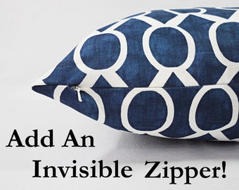 Invisible Zipper Add On, Pillow Covers with Invisible Zipper, Zippered Pillow Covers, Zipper Throw Pillow, Reversible Pillow Cover