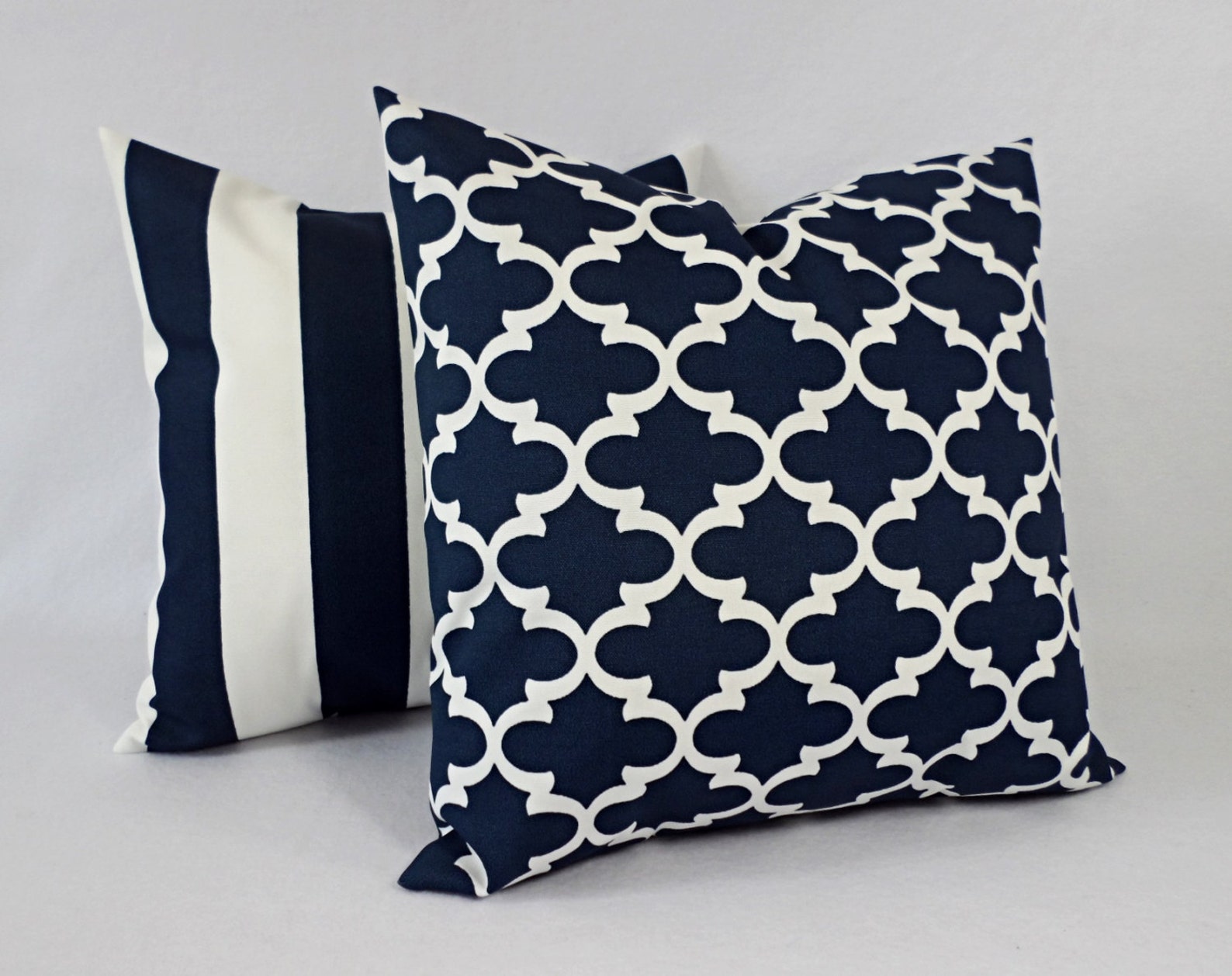 OUTDOOR Pillow Navy Pillow Cover Blue Throw Pillow Cover Etsy