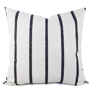 Two Black Striped Throw Pillow Covers - Two Black Stripe Pillow Covers - Black White Stripe Pillows - Black Pillows - White Pillows